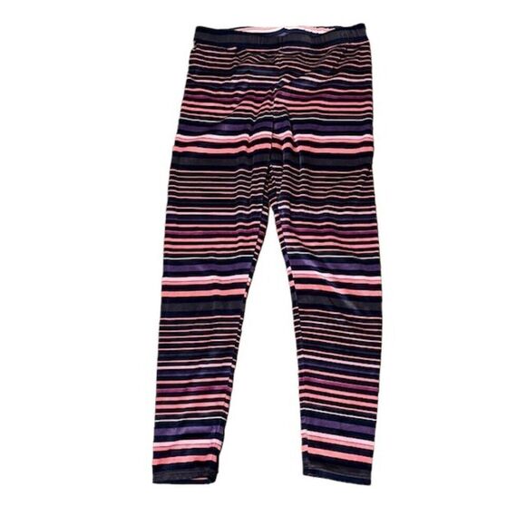 Climate Right Women's Velour Lounge pants Blue purple pink stripe Size Medium - Picture 1 of 7